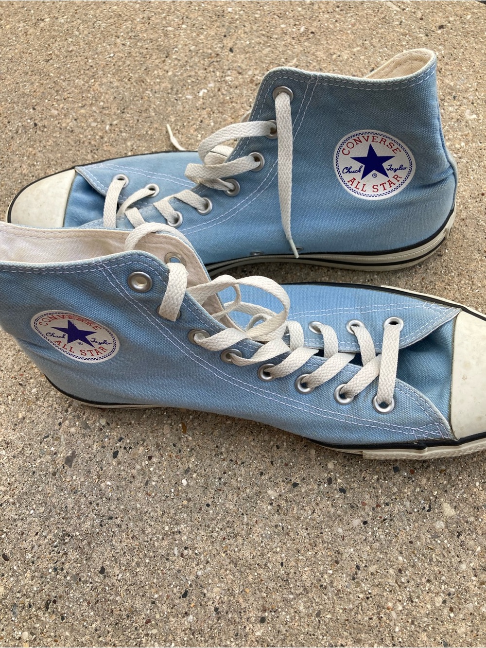 Converse All Star High Top Sneakers - Baby Blue size 10.5